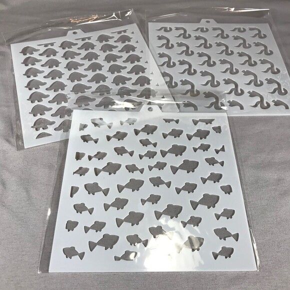 Plastic Cookie Decorating Stencils Lot of 3 - Picture 1 of 4